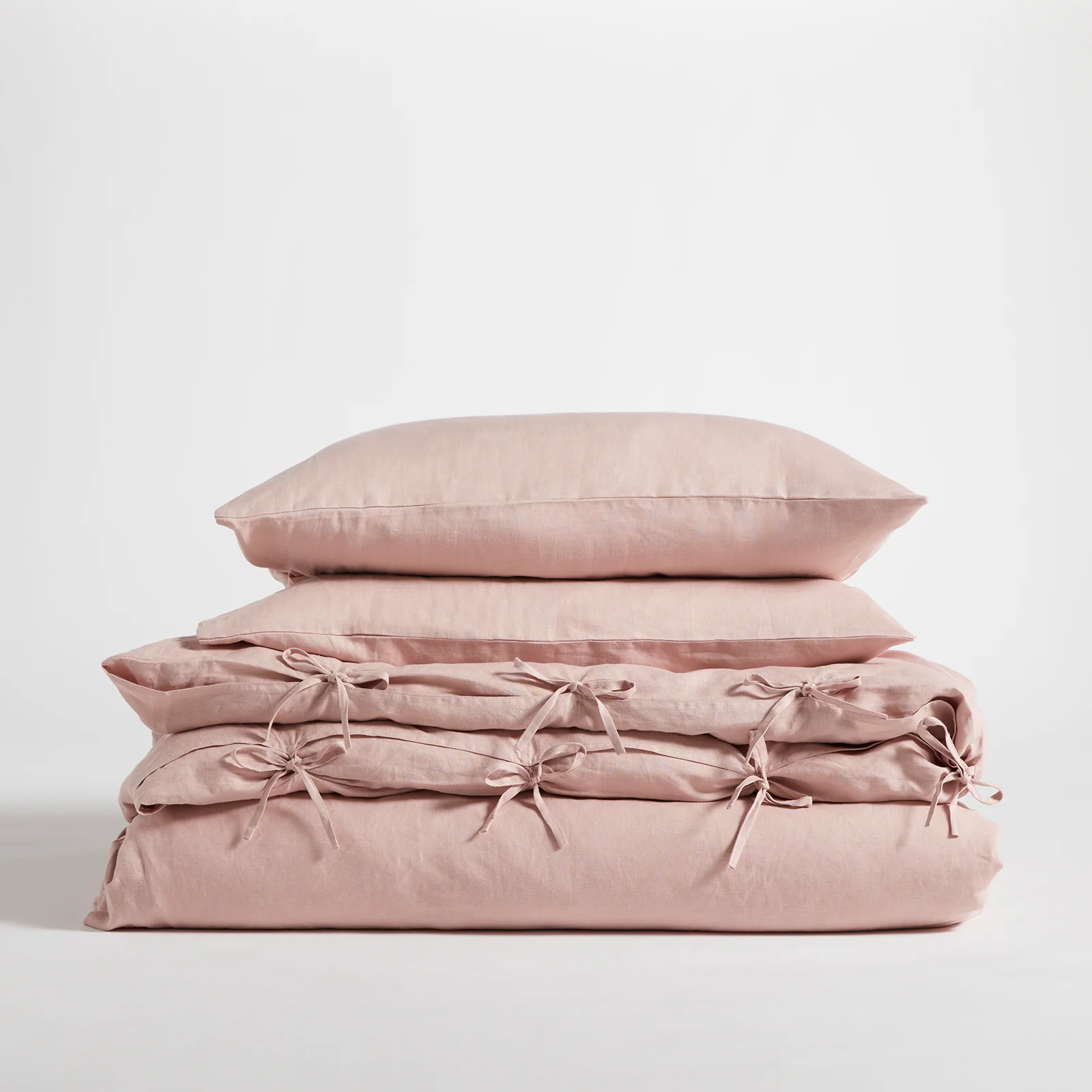 ïn home 100% Linen Duvet Set - Pink Image 1