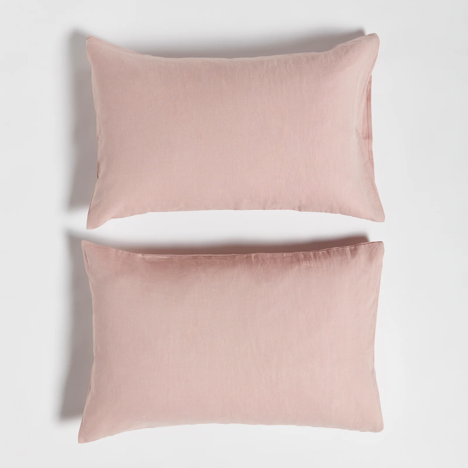 ïn home 100% Linen Pillowcase Pair - Pink Image 1
