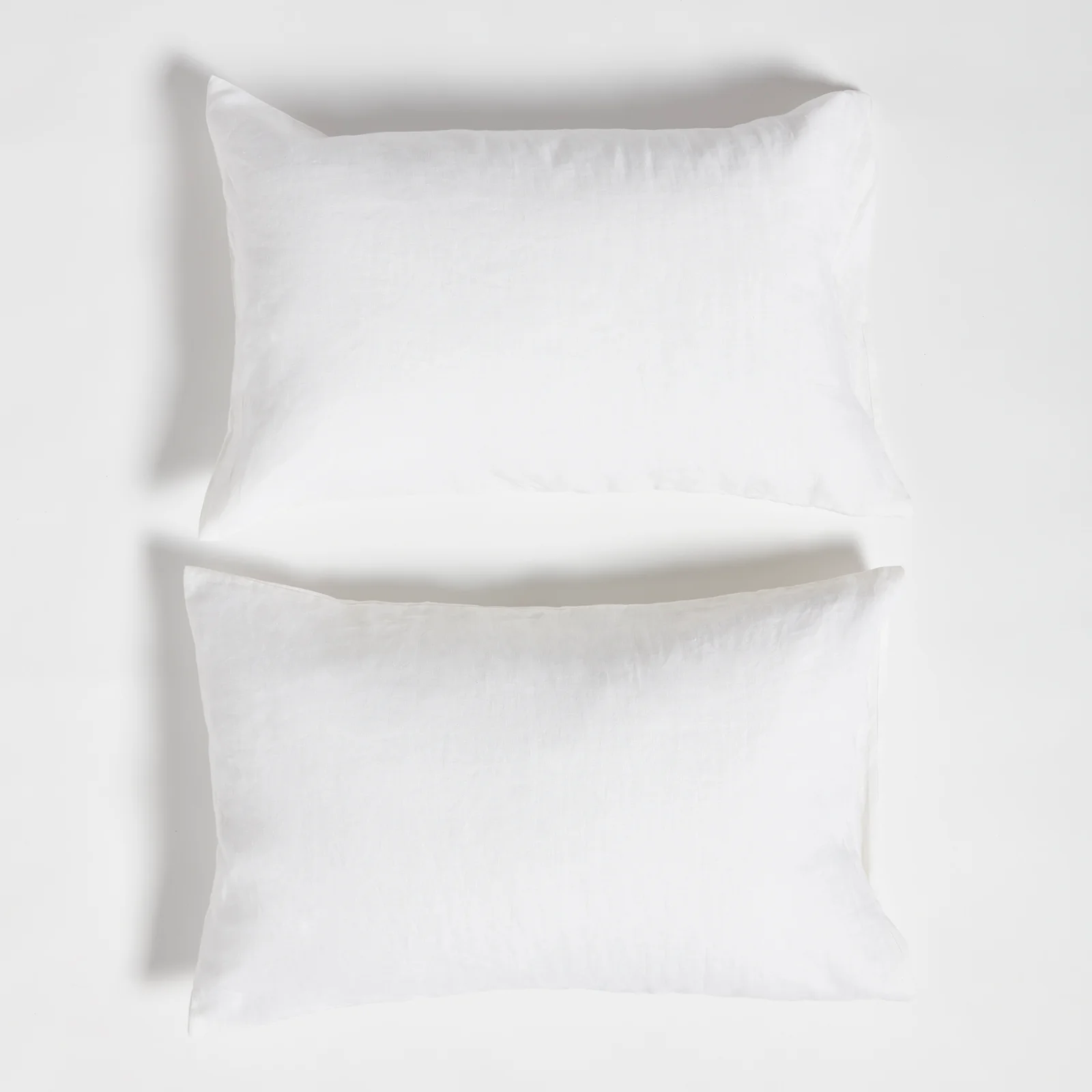 ïn home 100% Linen Pillowcase Pair - White Image 1