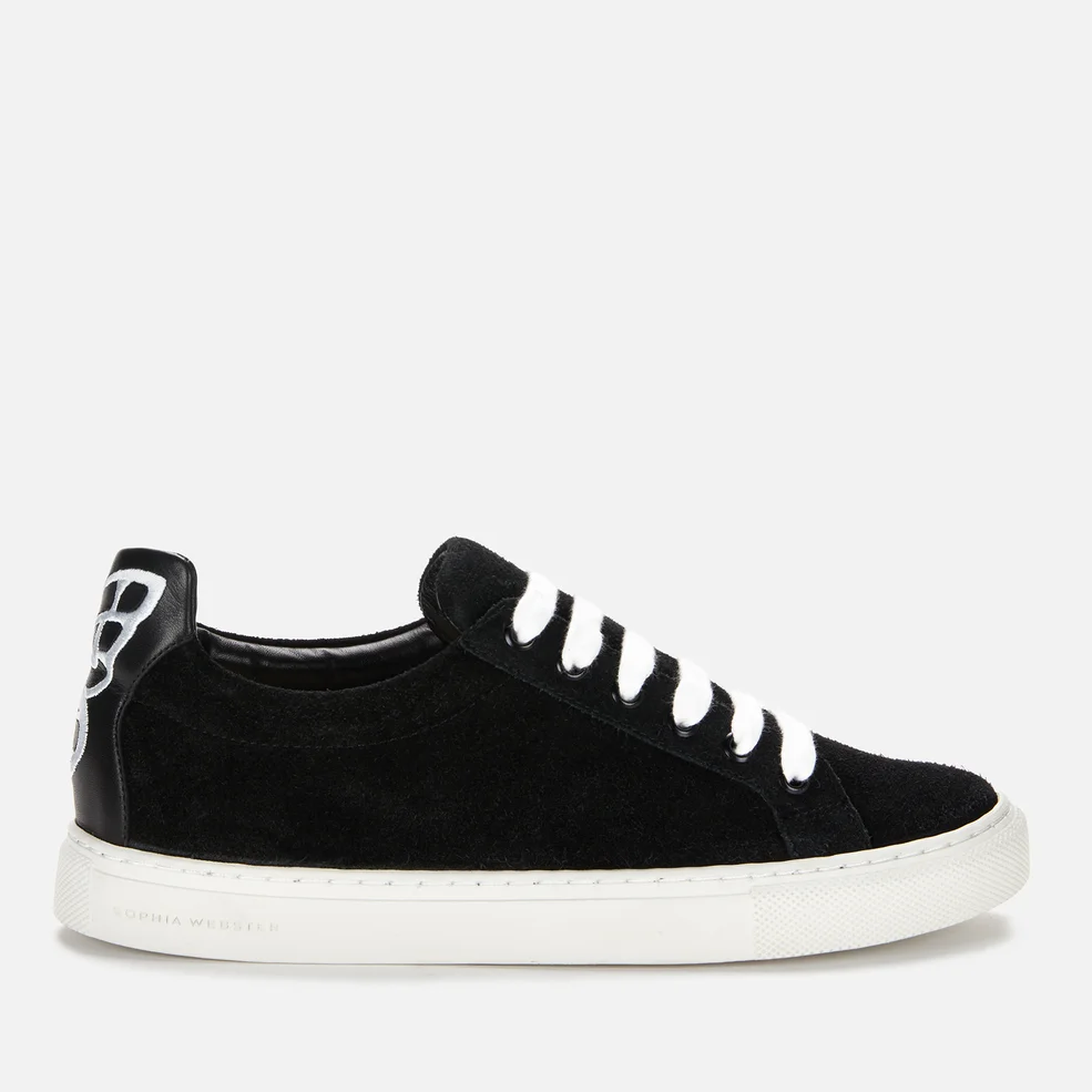 Sophia Webster Women's Butterfly Leather Cupsole Trainers - Black/White Image 1