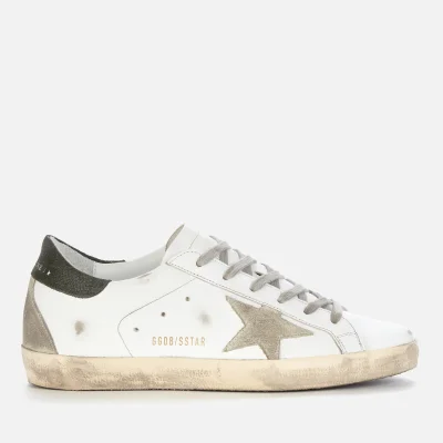 Golden Goose Women's Superstar Leather Trainers - White/Ice/Military