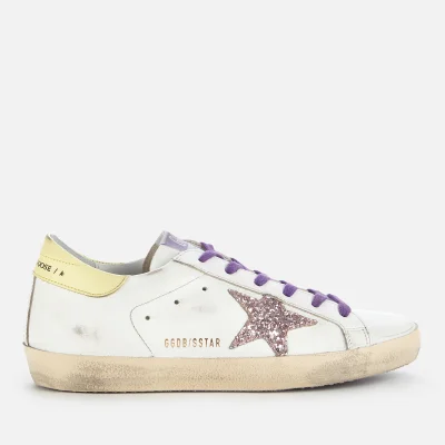 Golden Goose Women's Superstar Leather Trainers - White/Pink/Yellow