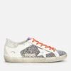 Golden Goose Women's Superstar Glitter/Leather Trainers - Silver/White/Ice - Image 1