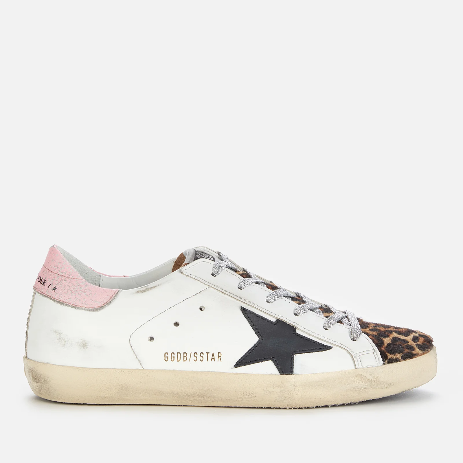 Golden Goose Women's Superstar Leather Trainers - White/Beige/Brown/Leopard Image 1