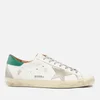 Golden Goose Men's Superstar Leather Trainers - White/Ice/Green - Image 1