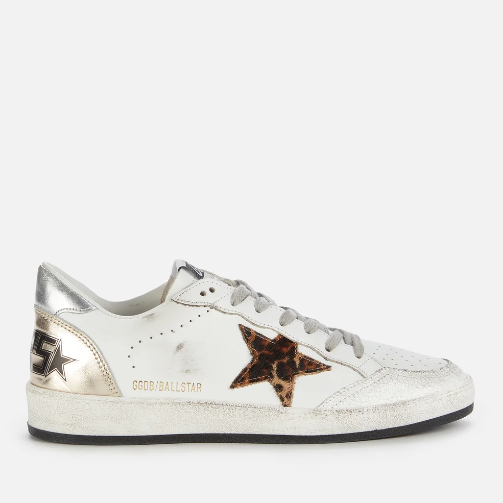 Golden Goose Women's Ball Star Leather Trainers - White/Beige Brown Image 1