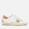 Golden Goose Superstar Distressed Leather and Suede Trainers - UK 3 - Image 1