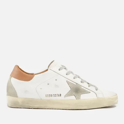 Golden Goose Superstar Distressed Leather and Suede Trainers - UK 3