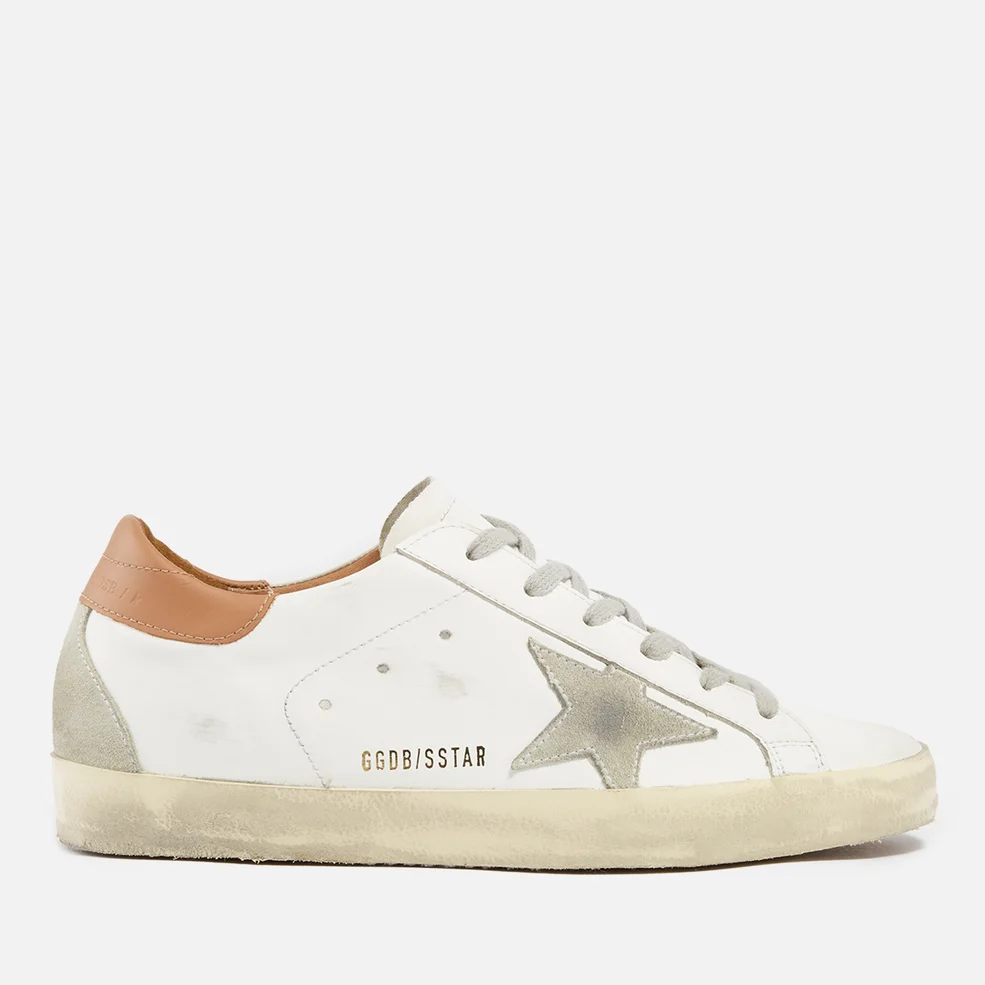 Golden Goose Superstar Distressed Leather and Suede Trainers - UK 3 Image 1