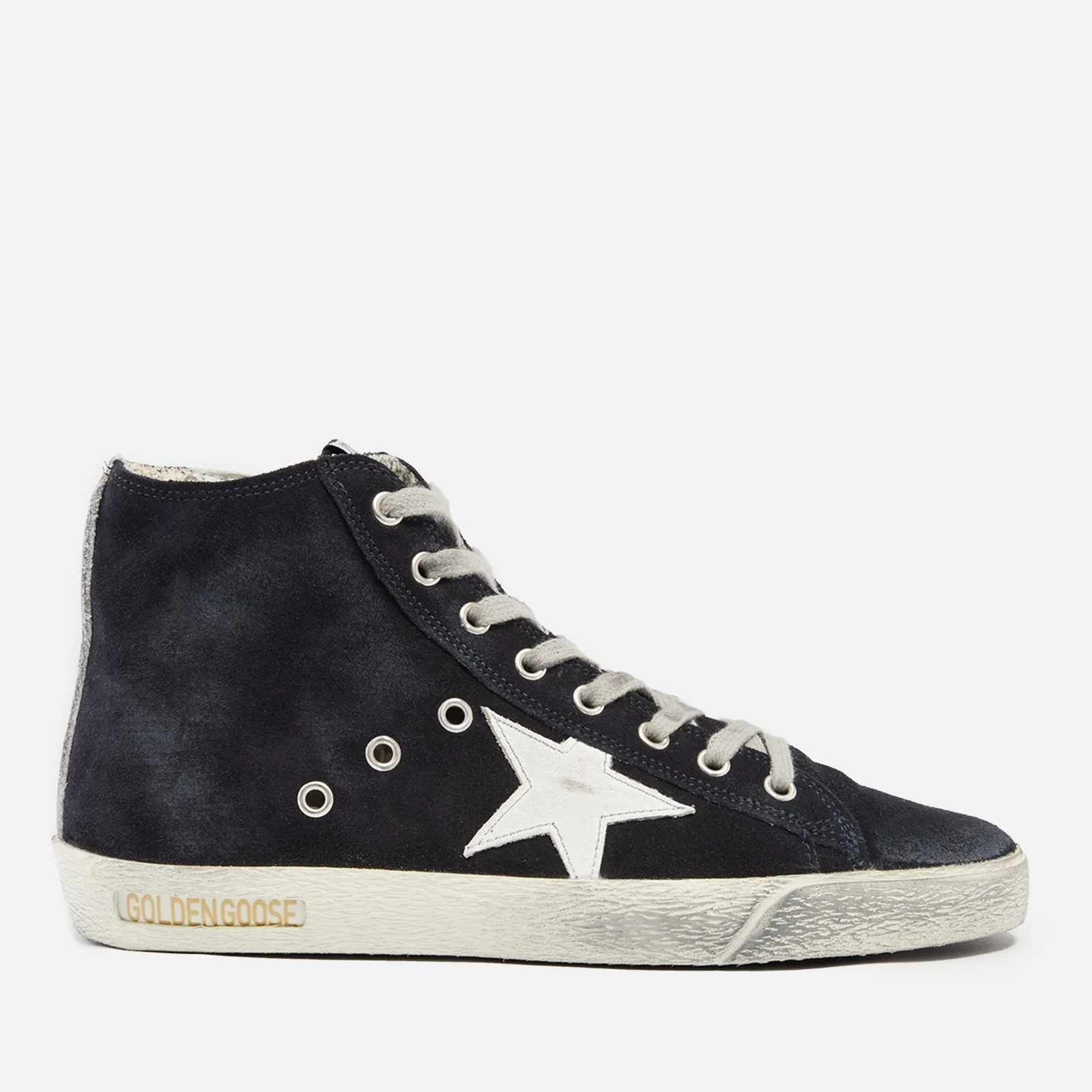 Golden Goose Francy Distressed Suede High-Top Trainers Image 1