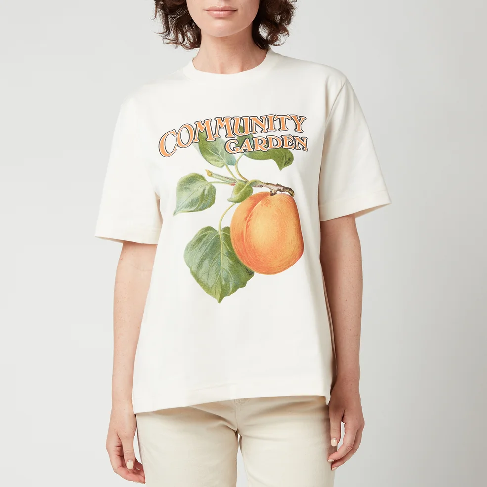 Holzweiler Women's Kjerag Peach Print T-Shirt - Ecru Image 1