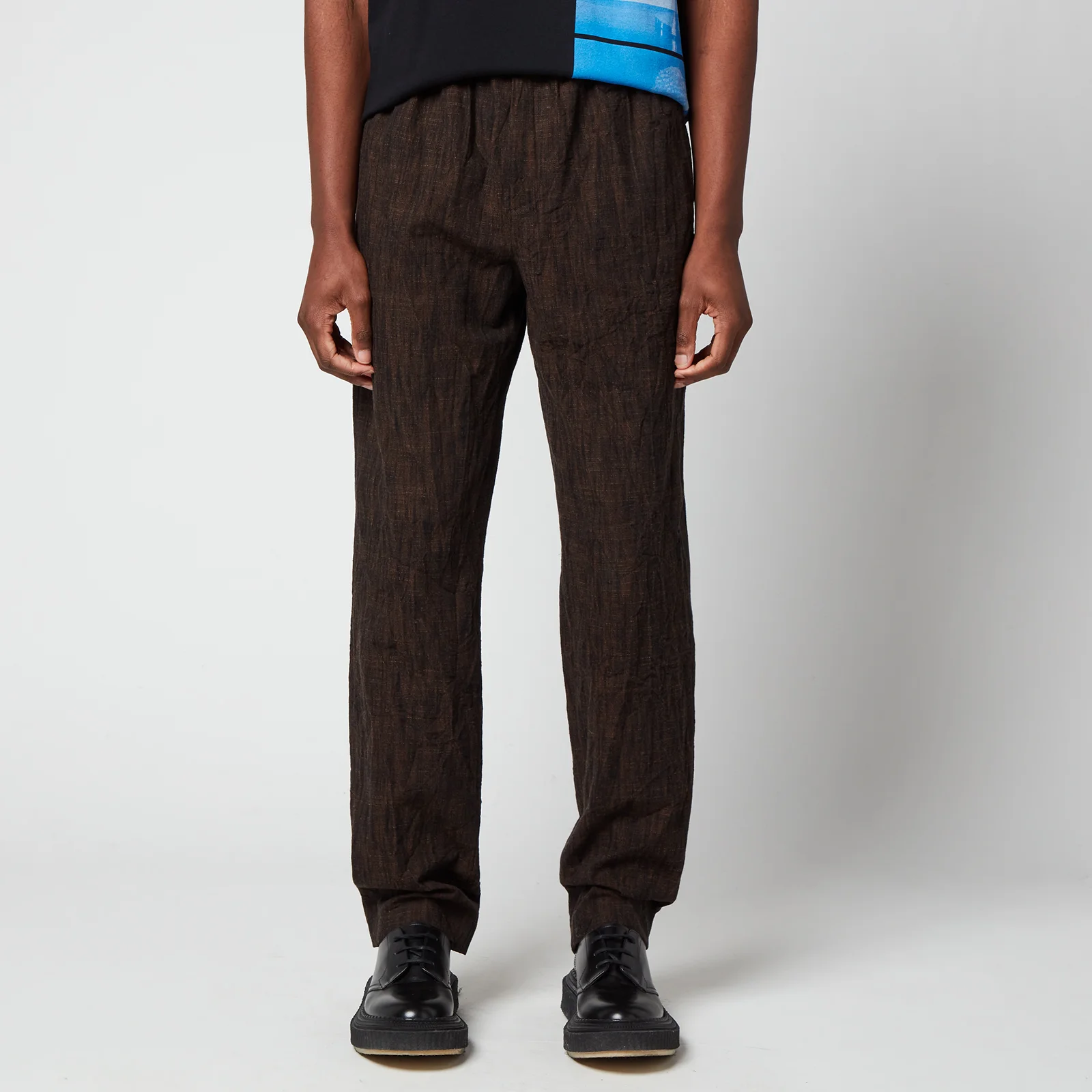 A-COLD-WALL* Men's Crinkle Suit Pants - Dark Brown Image 1