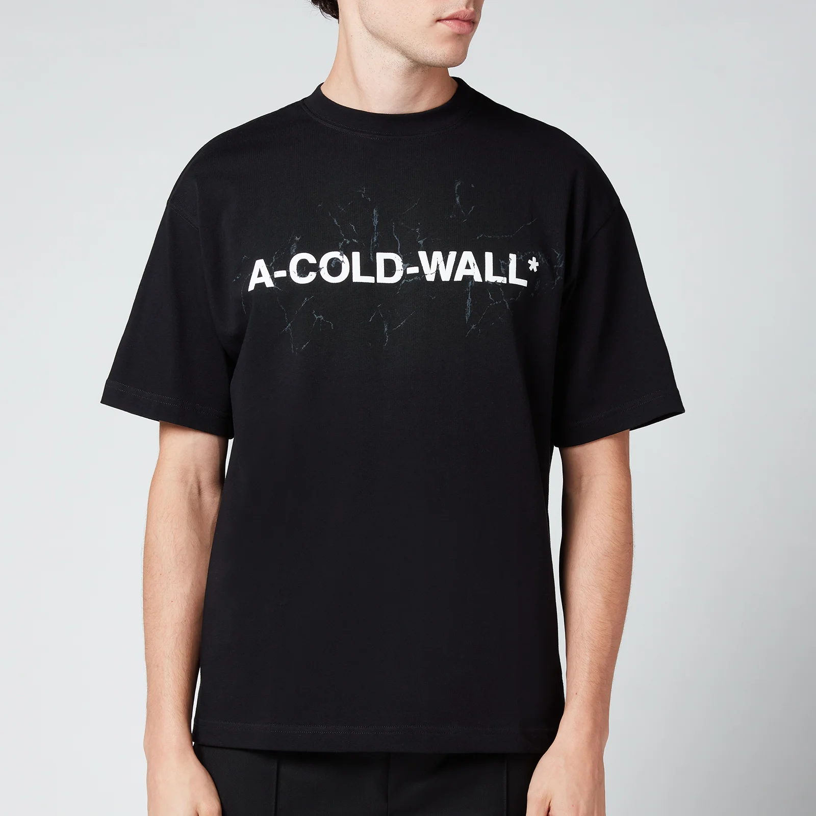 A-COLD-WALL* Men's Cracked Logo T-Shirt - Black Image 1