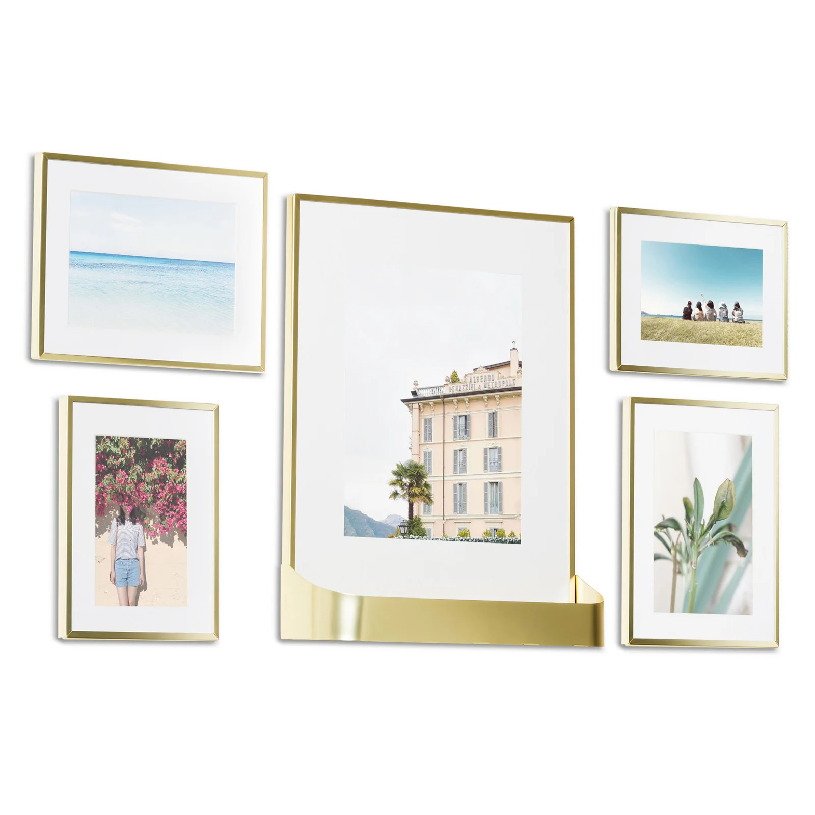 Umbra Matinee Gallery Frames (Set of 5) - Matte Brass Image 1