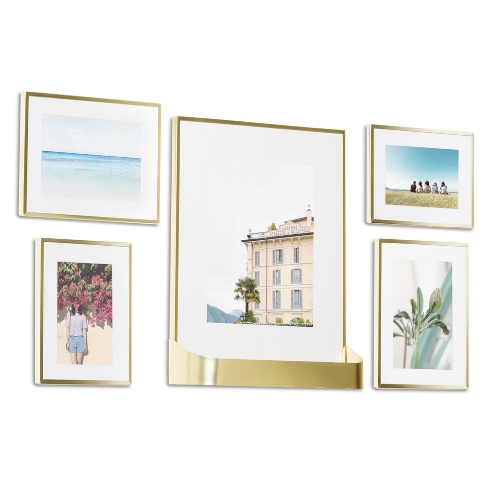 Umbra Matinee Gallery Frames (Set of 5) - Matte Brass Image 1