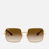 Ray-Ban Women's Square Oversized Metal Sunglasses - Gold - Image 1