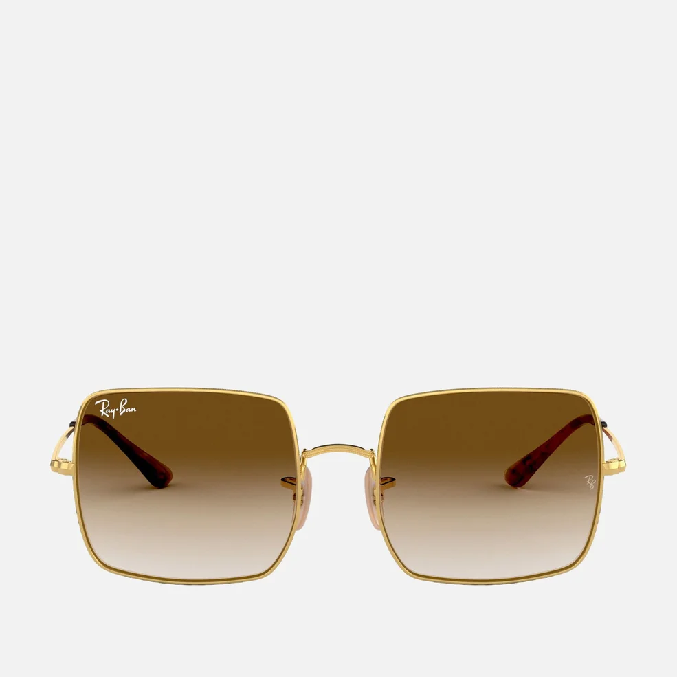 Ray-Ban Women's Square Oversized Metal Sunglasses - Gold Image 1