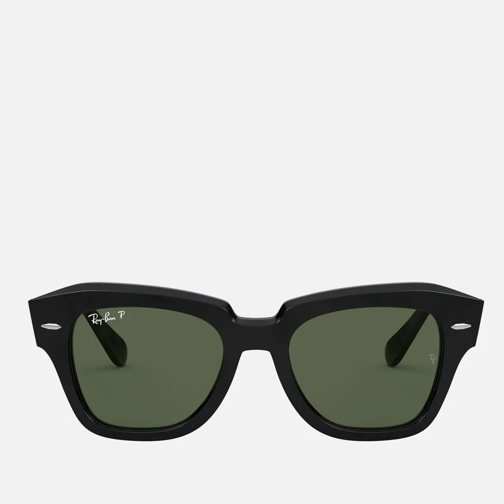 Ray-Ban Women's State Street Oversized cat eye Sunglasses - Black Image 1
