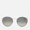 Ray-Ban Women's Round Metal Sunglasses - Gold/Blue - Image 1