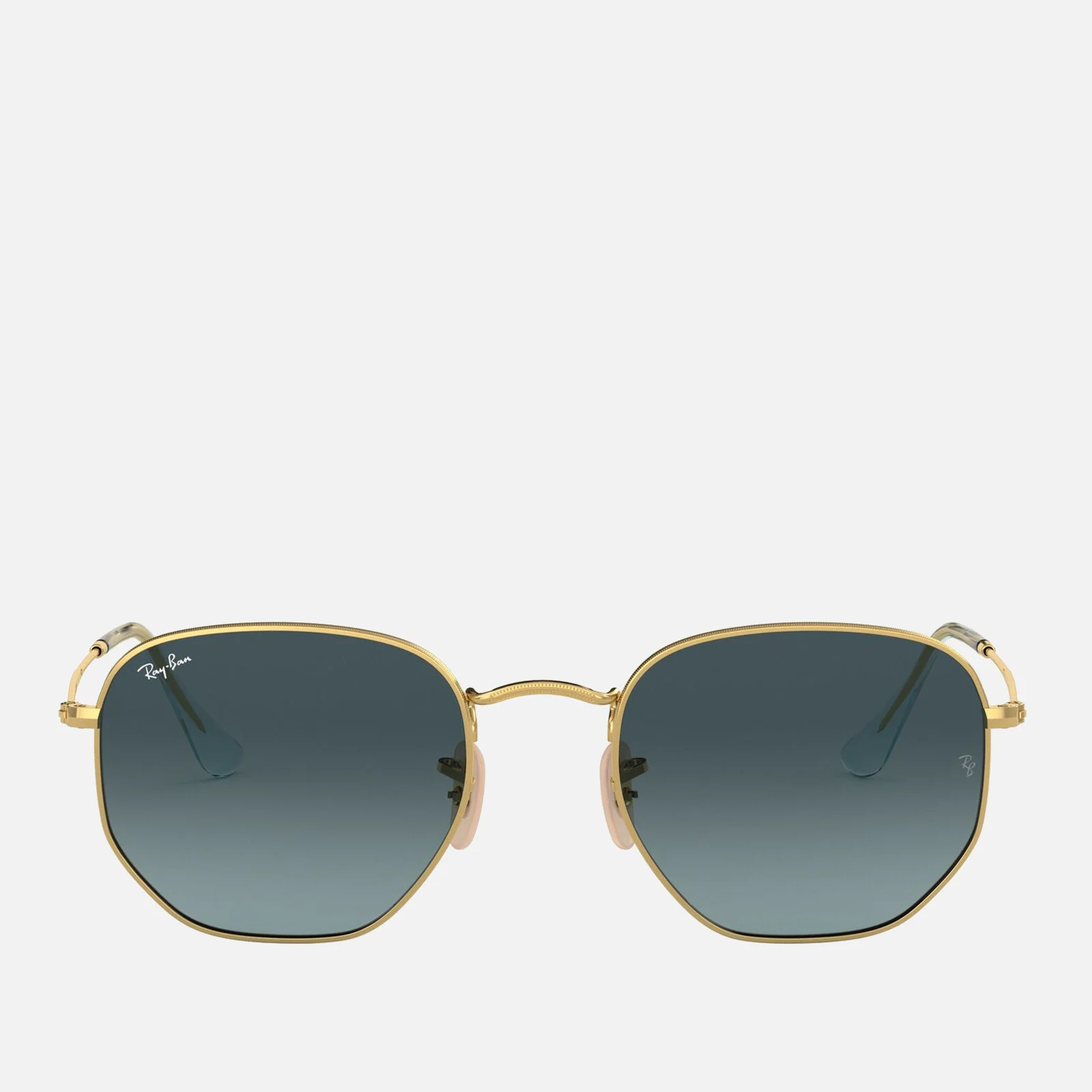 Ray-Ban Hexagonal Metal Sunglasses - Gold/Blue Image 1