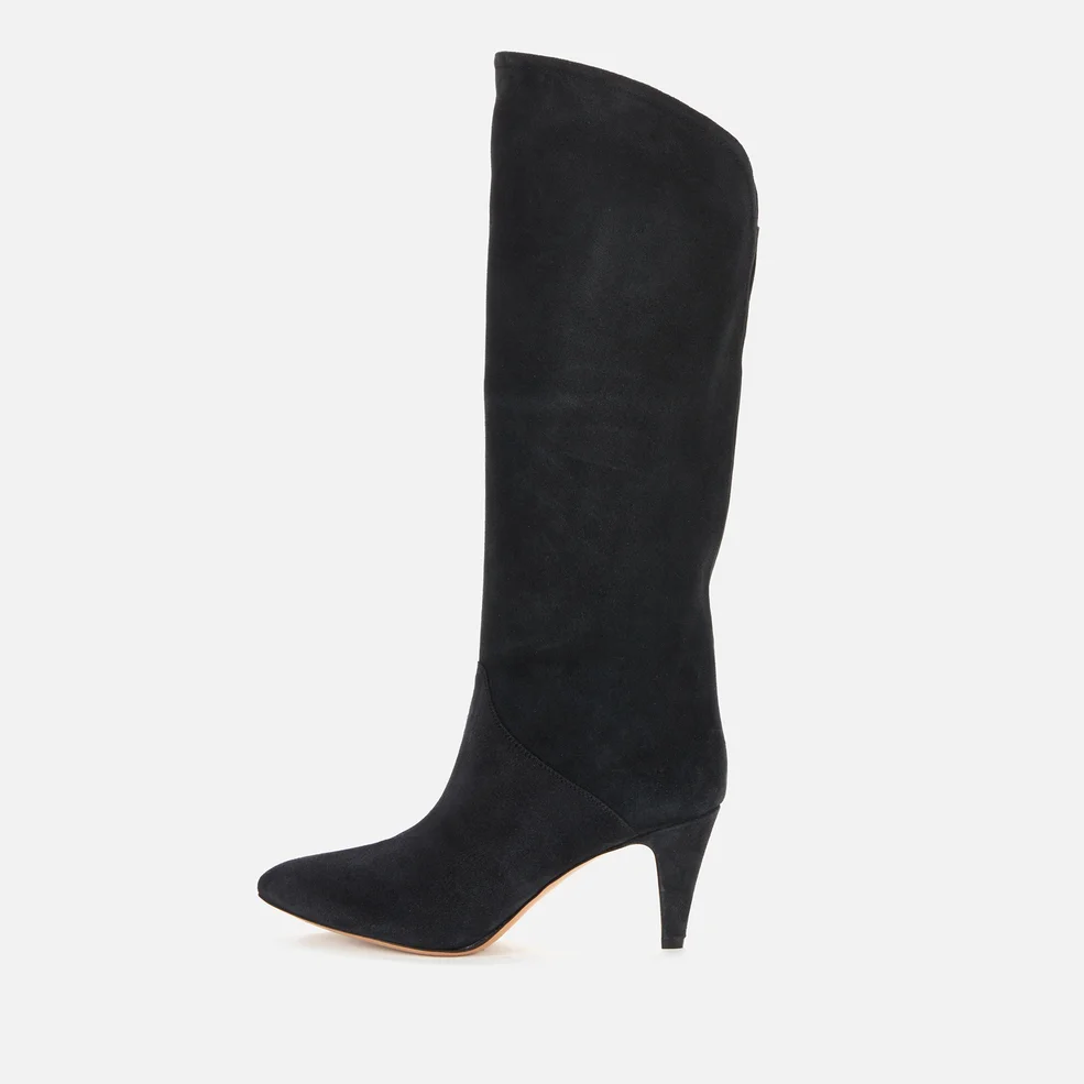 Marant Etoile Women's Laylis Suede Heeled Knee High Boots - Faded Black Image 1