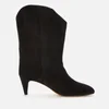 Marant Etoile Women's Dernee Suede Mid Calf Heeled Boots - Faded Black - Image 1