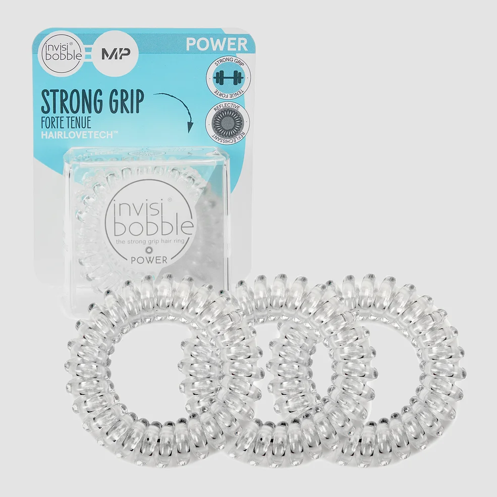 MP X Invisibobble® Power Reflective – Crystal Clear- 3 PACK Image 1