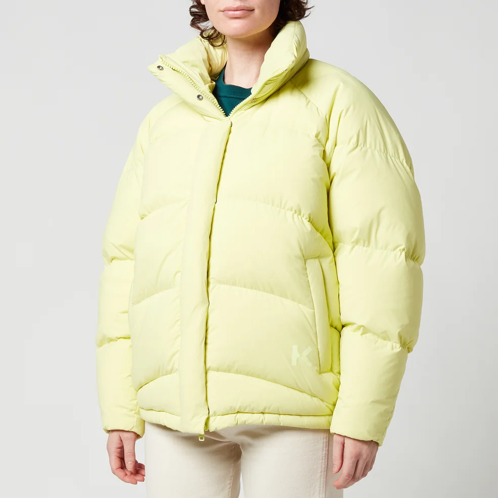 KENZO Women's Puffer Jacket - Lemon Image 1