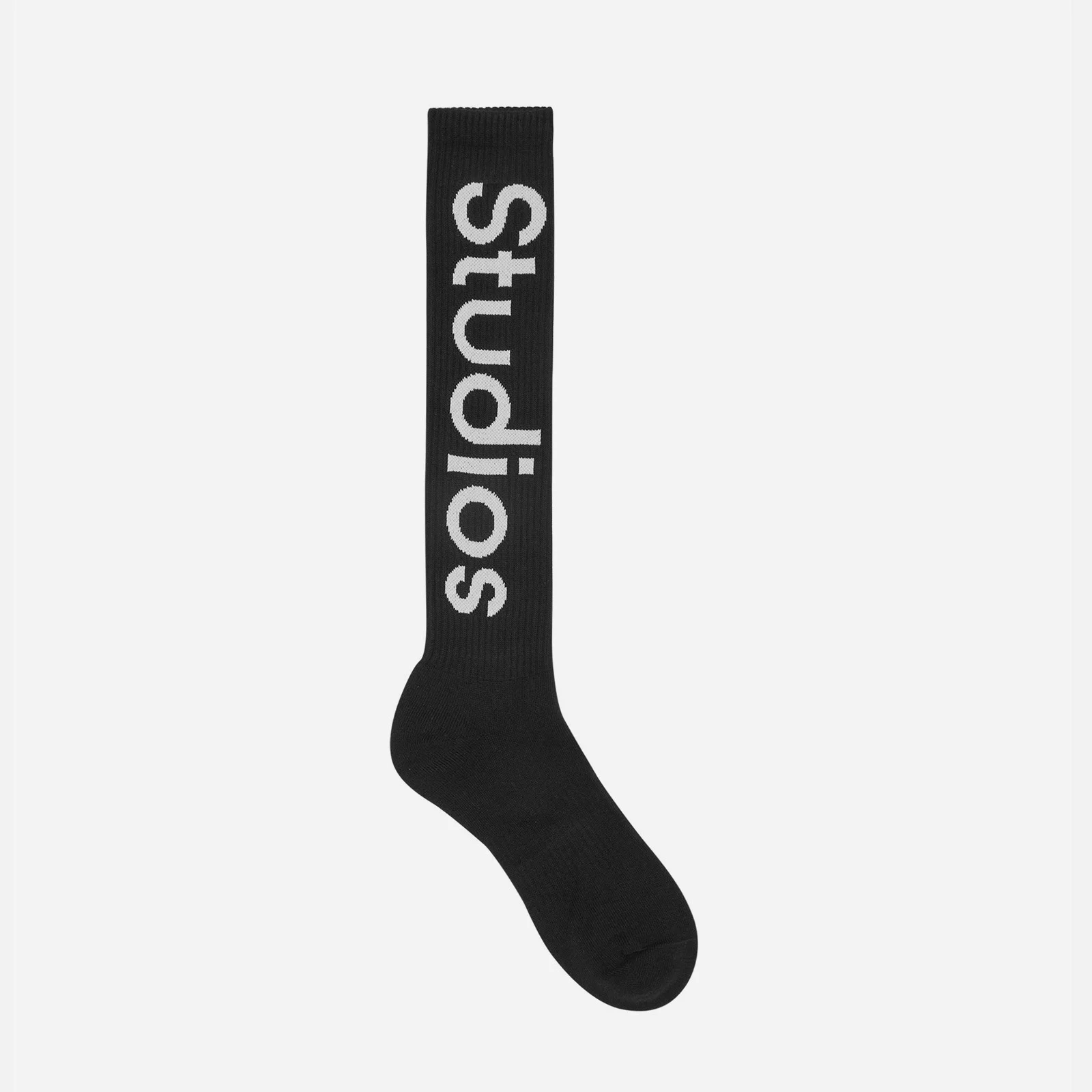 Acne Studios Logo Knit Cotton-Blend Socks Image 1