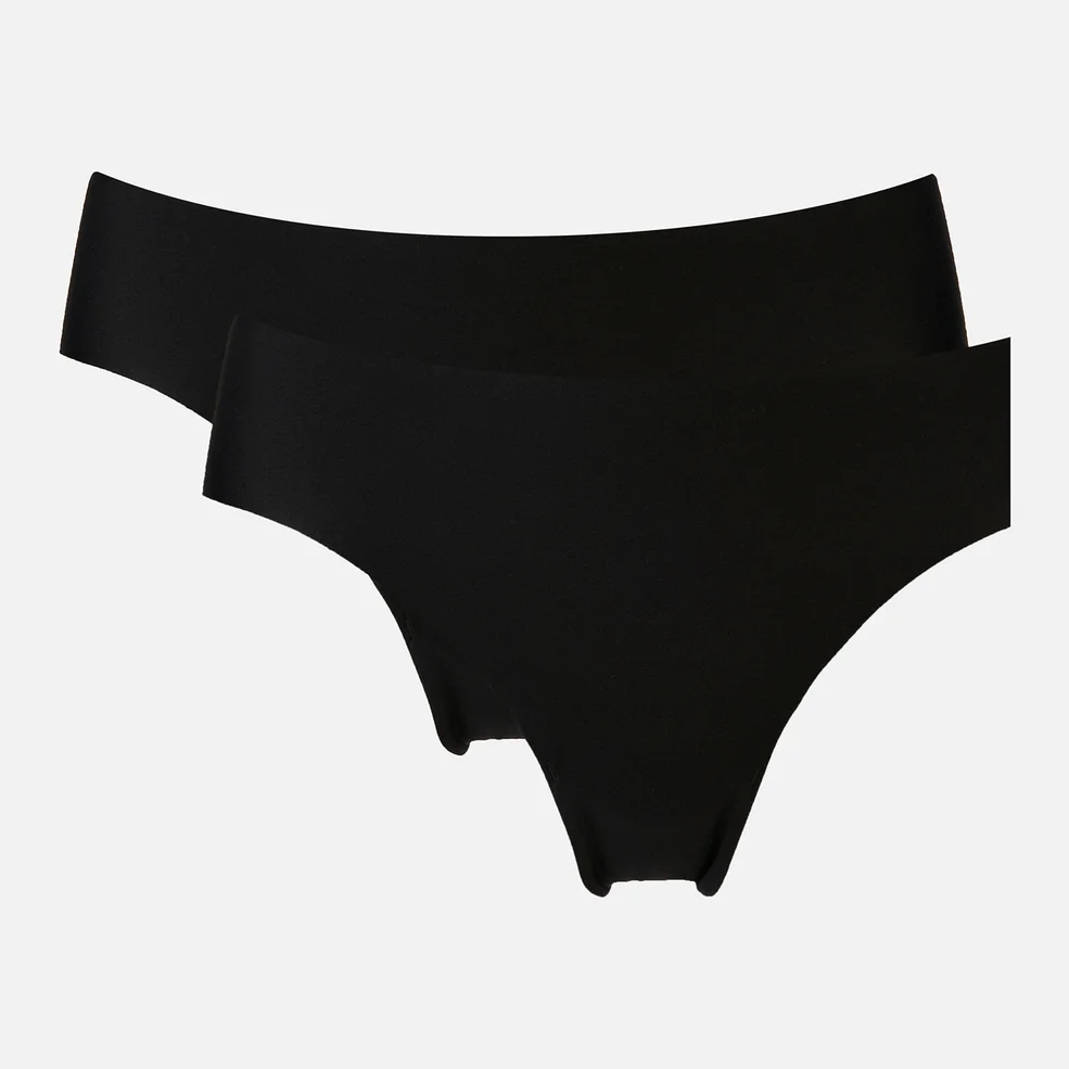 Organic Basics Women's Invisible Cheeky Briefs 2-Pack - Black Image 1