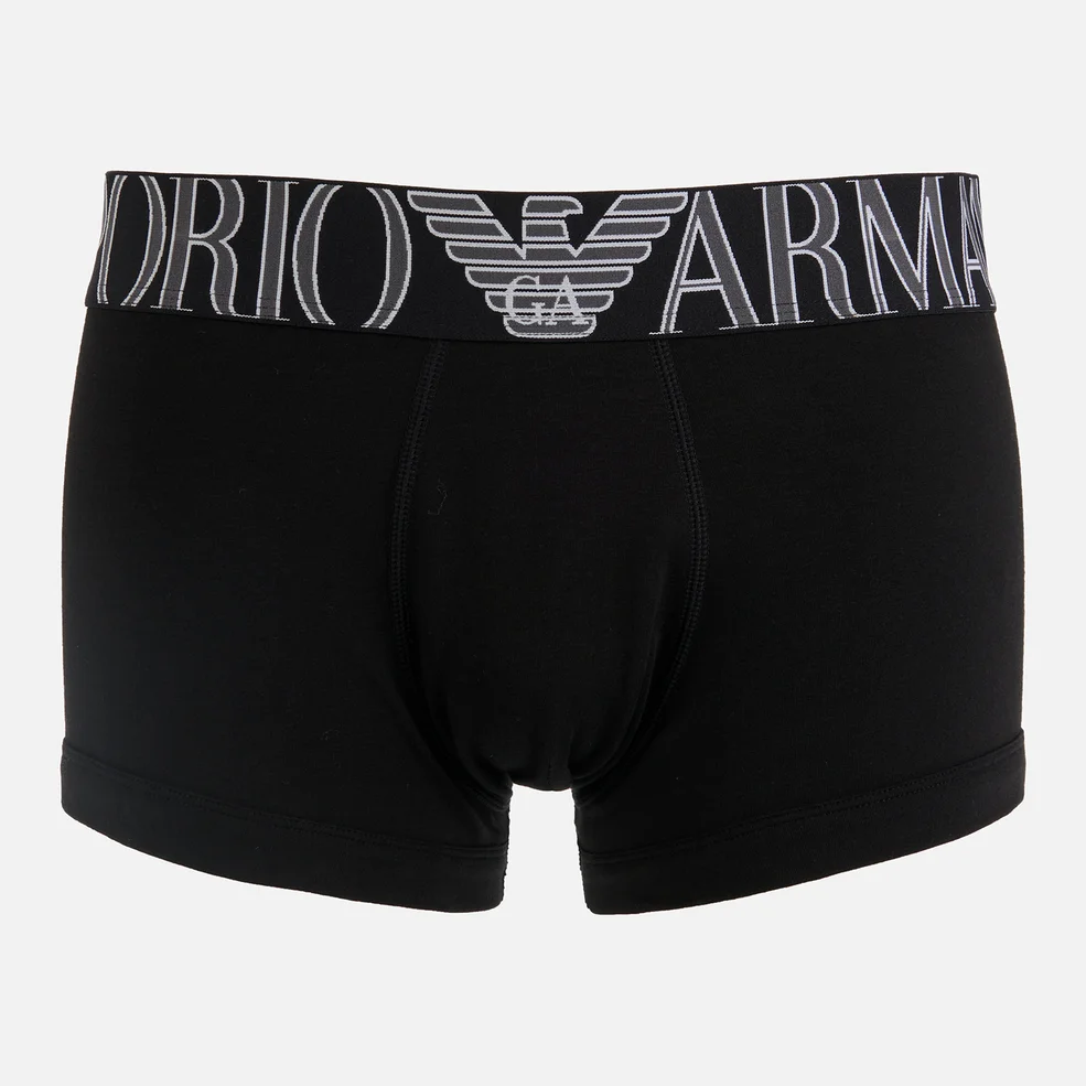 Emporio Armani Underwear Men's Mega Logo Boxer Briefs - Black Image 1