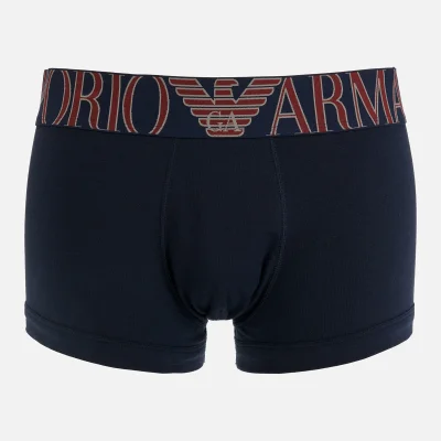 Emporio Armani Underwear Men's Mega Logo Trunks - Marine