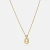 Coach Women's C Crystal Necklace - Gold/Clear - Image 1