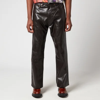 Our Legacy Men's Extended Third Cut Trousers - Black/Brown Fake Leather