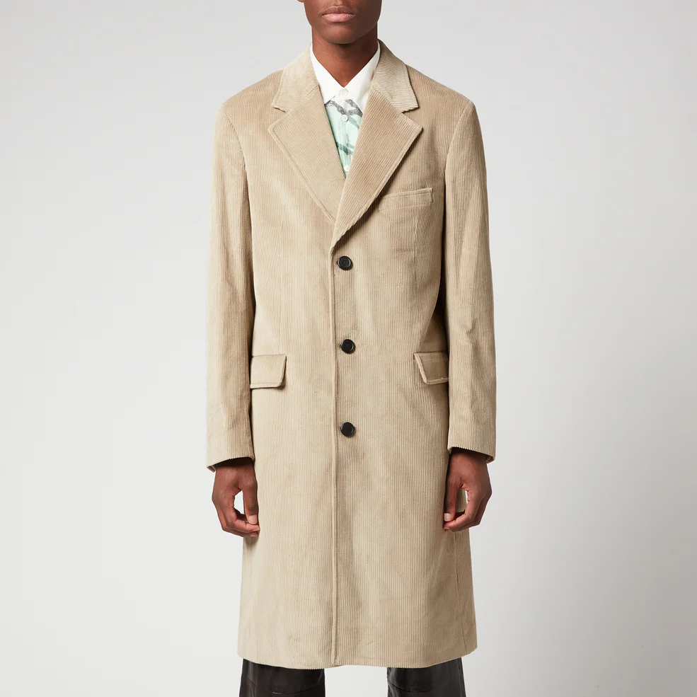 Our Legacy Men's Dolphin Coat - Clay Grey Cord Image 1
