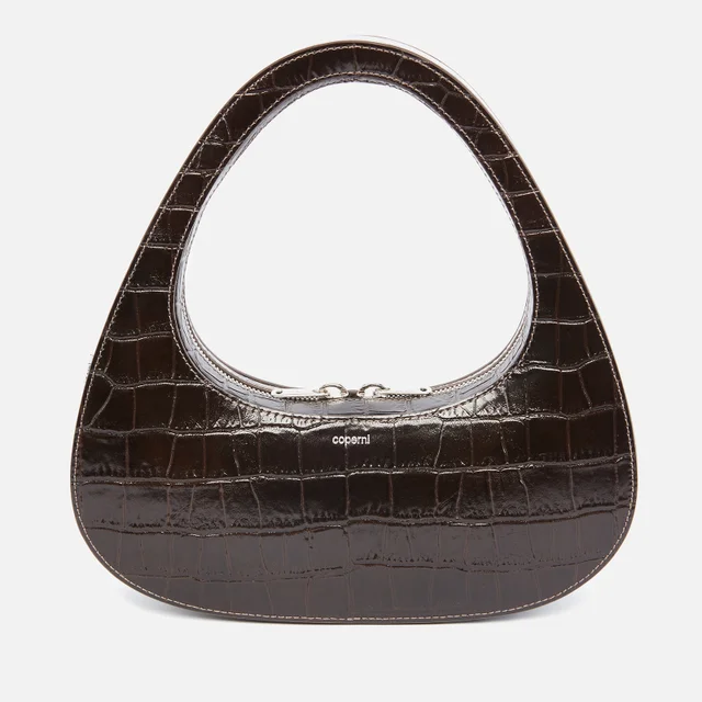 Coperni Women's Croc Baguette Swipe Bag - Dark Brown