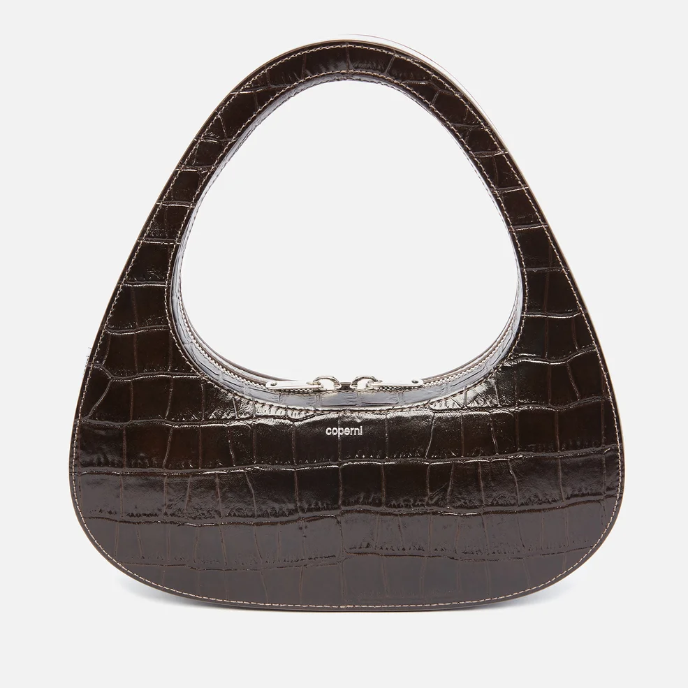 Coperni Women's Croc Baguette Swipe Bag - Dark Brown Image 1