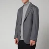 Lanvin Men's Single Breasted Deconstructed Jacket - Dark Grey - Image 1