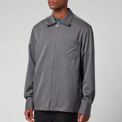 Lanvin Men's Zipped Shirt - Elephant Grey