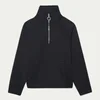 AMI Men's Paris Embroidered Half-Zip Sweatshirt - Black - Image 1