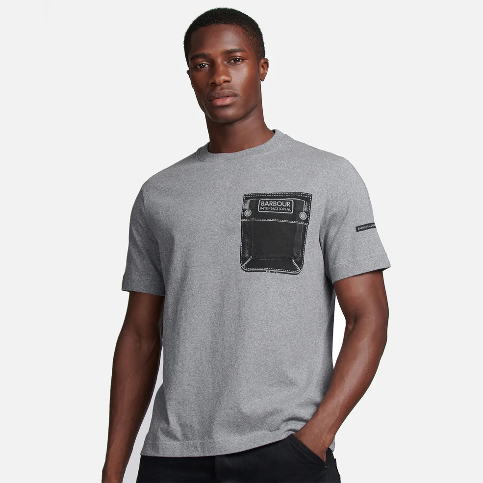 Barbour Heritage X Engineered Garments Men's Chest Logo T-Shirt - Anthracite Marl Image 1