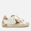 Golden Goose Toddlers' Suede Toe and Leather Old School Trainers - White/Ice/Gold - Image 1