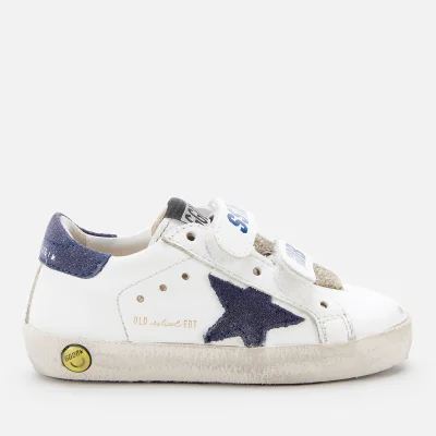 Golden Goose Toddlers' Leather Upper Suede Star And Heel Trainers - White/Blue Depths