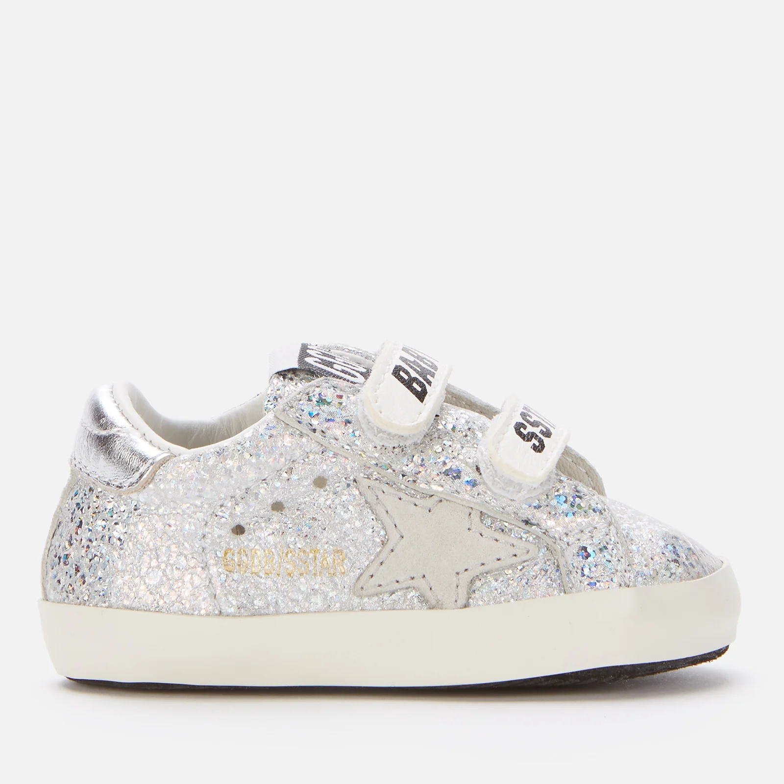 Golden Goose Babys' Iridescent Leather Nappa Stripes Laminated Heel Trainers - Silver/Ice/White Image 1