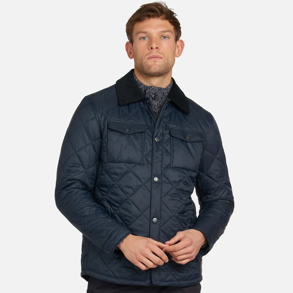 Barbour Heritage Men's Quilted Shirt - Navy Image 1
