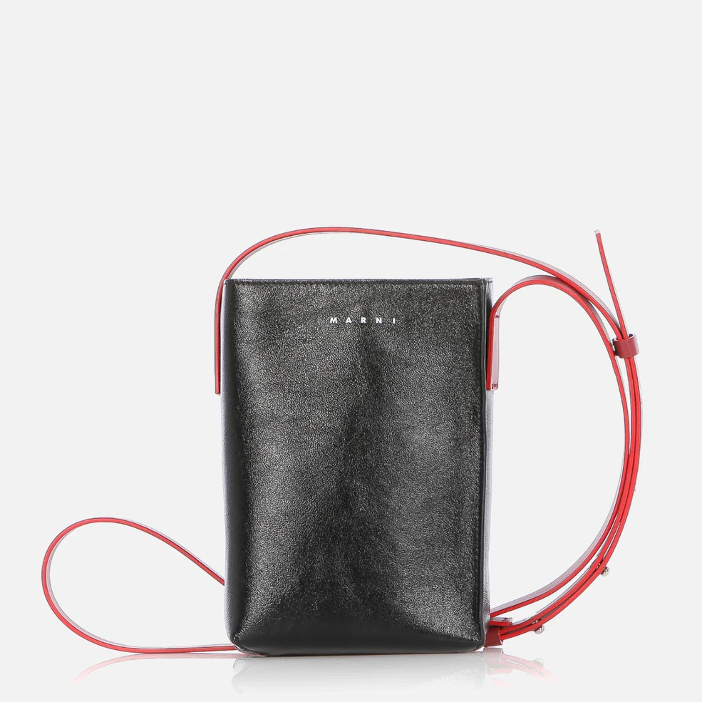 Marni Men's Calf Leather Shoulder Bag - Black Image 1