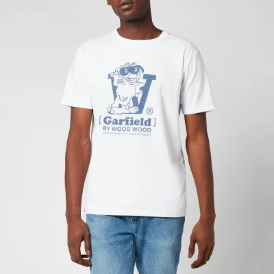 Wood Wood X Garfield Men's Ace Lean Logo T-Shirt - White