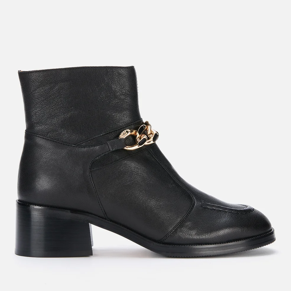 See by Chloé Women's Mahe Leather Heeled Ankle Boots - Black Image 1
