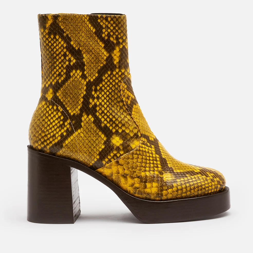 Simon Miller Women's Low Raid Leather Platform Boots - Burn Out Yellow Image 1