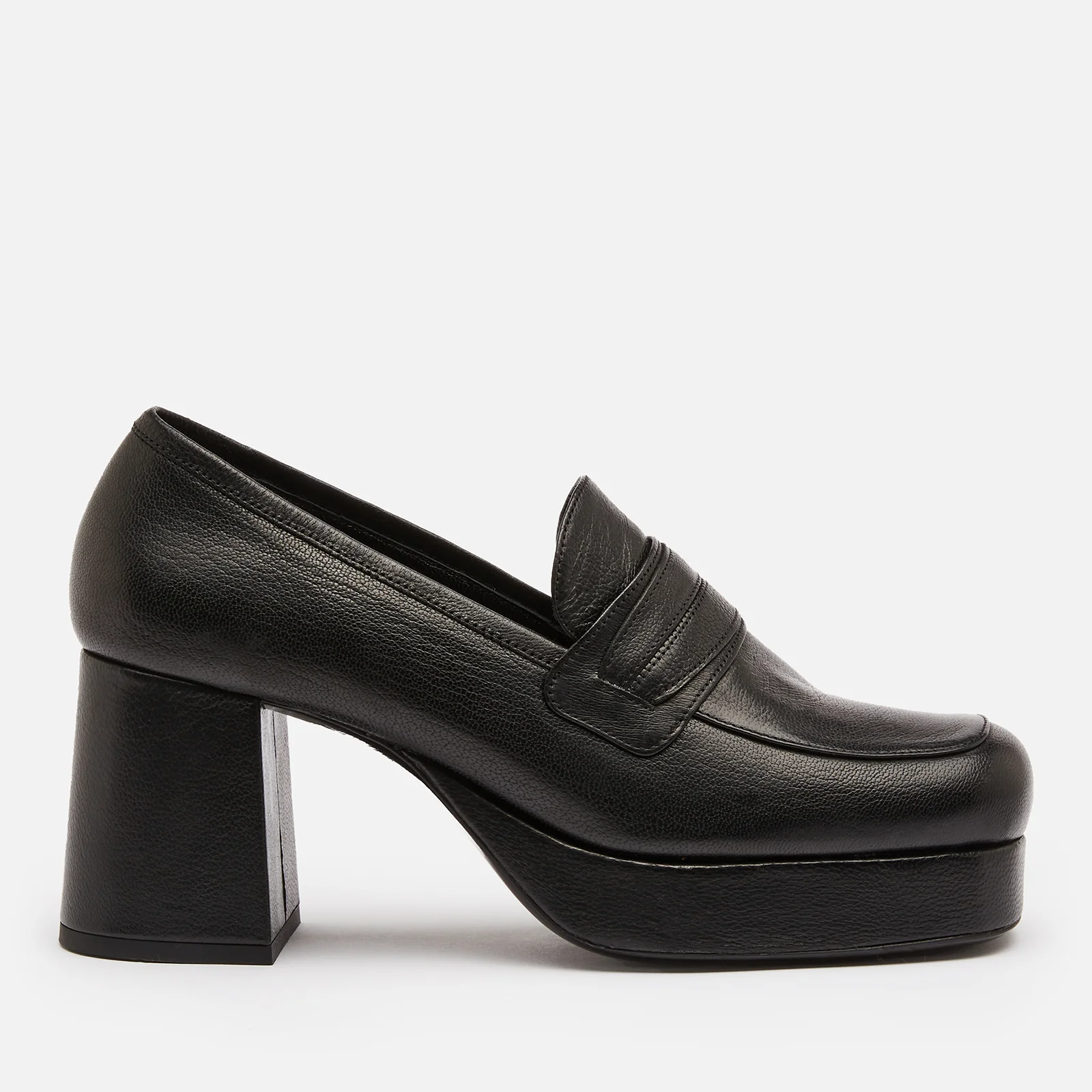 Simon Miller Women's Hustler Leather Platform Loafers - Black Image 1